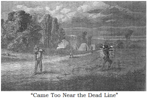 Civil War drawing of the Dead Line
